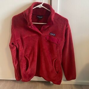 Patagonia Red Women's Re-Tool Half-Snap Pullover. Size Large. Good condition.
